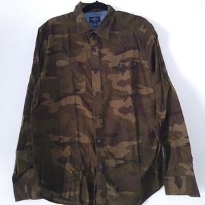 Mens camo button down shirt